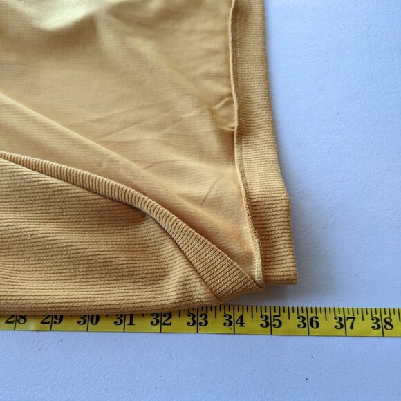 Ivoire golden yellow long jacket with front pockets, Extra Large - Picture 9 of 10